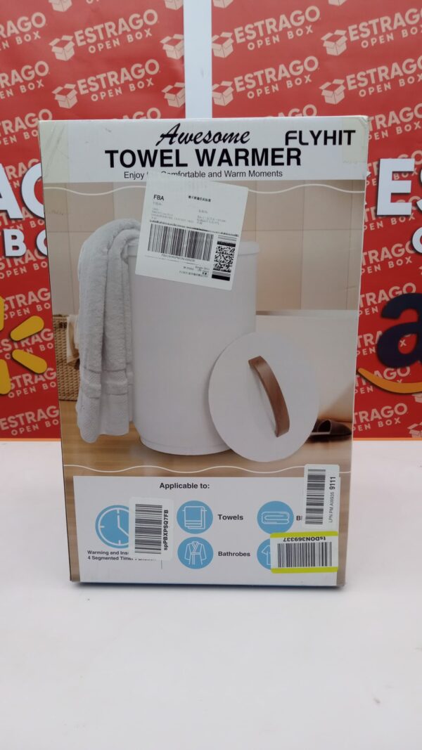 Calentador de toallas grande para baño, calentador de toallas, mango de madera, apagado automático, se adapta a dos toallas de gran tamaño de 40 x 70 pulgadas, albornoces, mantas, el mejor - Image 3