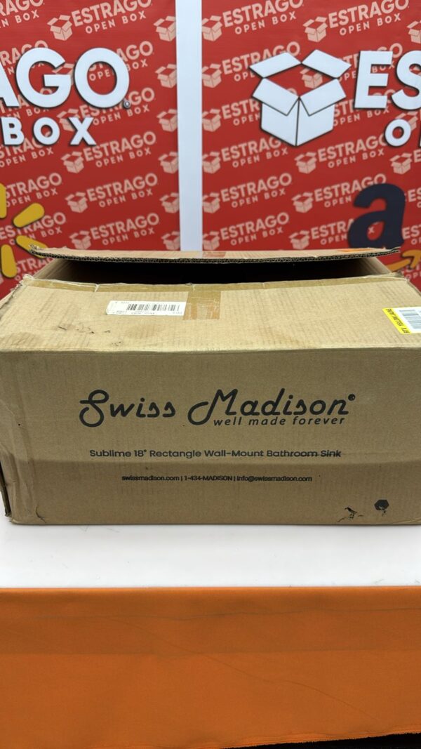 Swiss Madison SM-WS317 Voltaire - Fregadero de pared, color blanco brillante. - Image 3