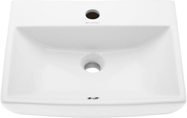 Swiss Madison SM-WS317 Voltaire - Fregadero de pared, color blanco brillante.