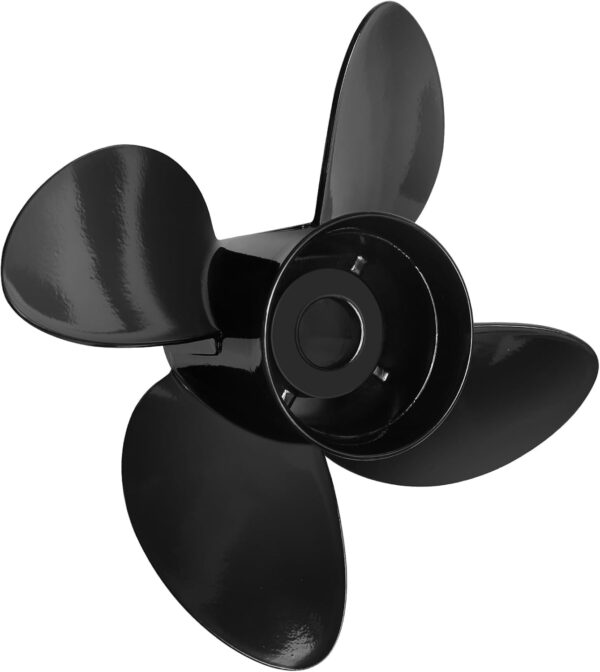 Hélice para motores Mercury Mercruiser Alpha One/Bravo One, de aluminio, de 135 a 300 HP, de 2 y 4 tiempos, con escape pasante y estrías de 15 dientes, rotación a la derecha.