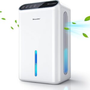 Deshumidificadores para el hogar, hasta 800 pies cuadrados, tanque de agua de 84 onzas, deshumidificadores para recámara con difusor de aceite esencial, luz LED de 7 colores, temporizador de 24 horas, apagado automático, ideal para baño, sótano, clóset, RV Pasa el mouse encima de la imagen para aplicar zoom 3+ Deshumidificadores para el hogar, hasta 800 pies cuadrados, tanque de agua de 84 onzas