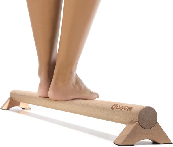 Viga de equilibrio versátil de madera de haya de 40 pulgadas para fascitis plantar, espolón en el talón en casa, mejora el equilibrio, fuerza del pie del tobillo.