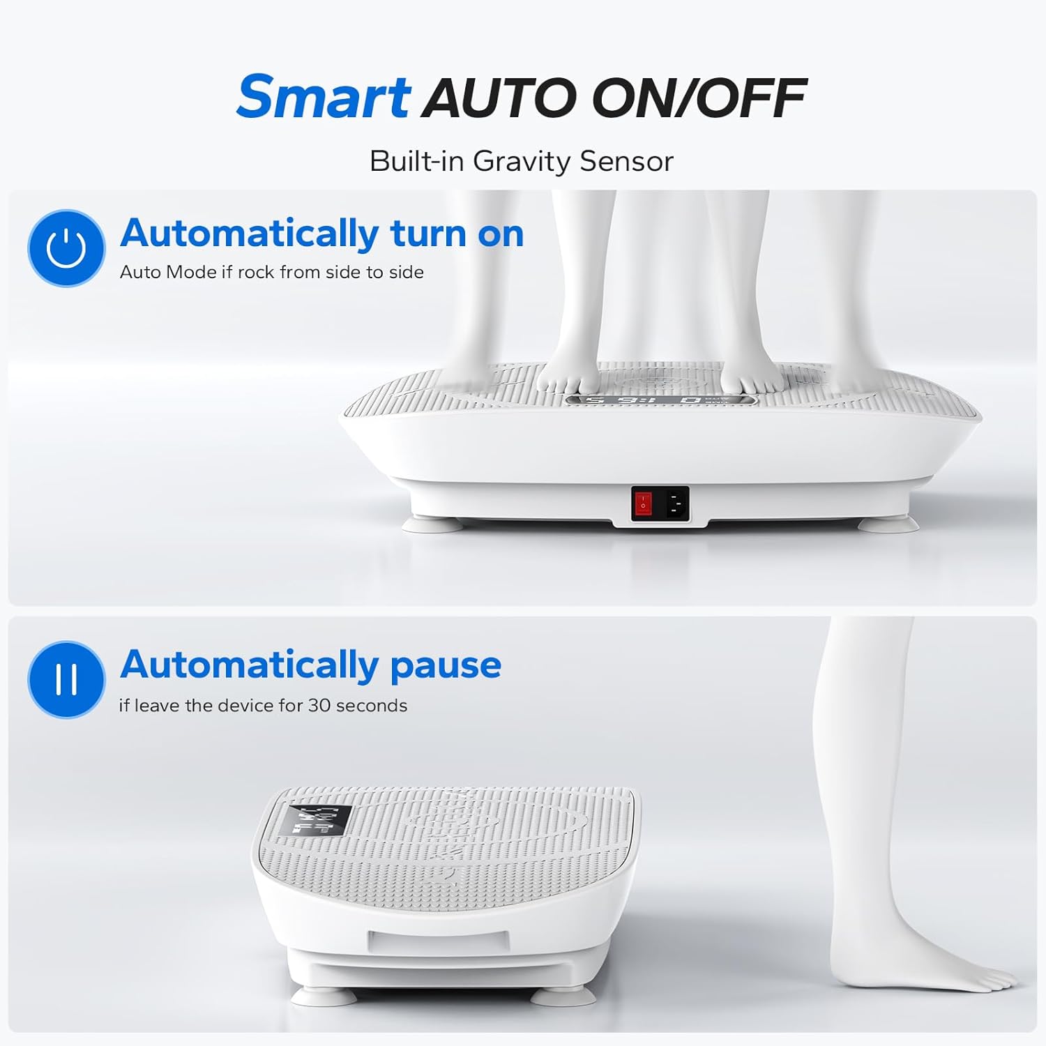 Merach Máquina De Ejercicios De Placa De Vibración, potente plataforma vibratoria para entrenamiento de cuerpo entero, desarrollo y moldeo muscular, control automático de velocidad, altavoz Bluetooth incorporado - Image 5