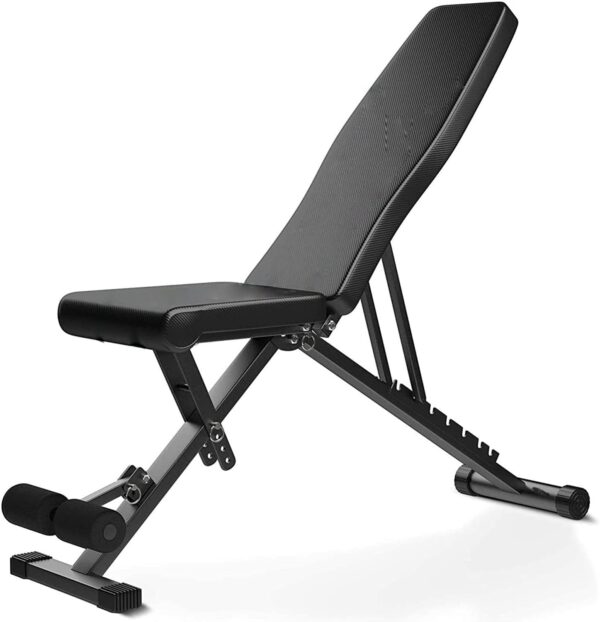 Banco para Ejercicio Multifuncional, Respaldo Ajustable y Facil de Guardar. Ideal para el Ejercicio en Casa y para el Gym. - Banco Gym Resistente.
