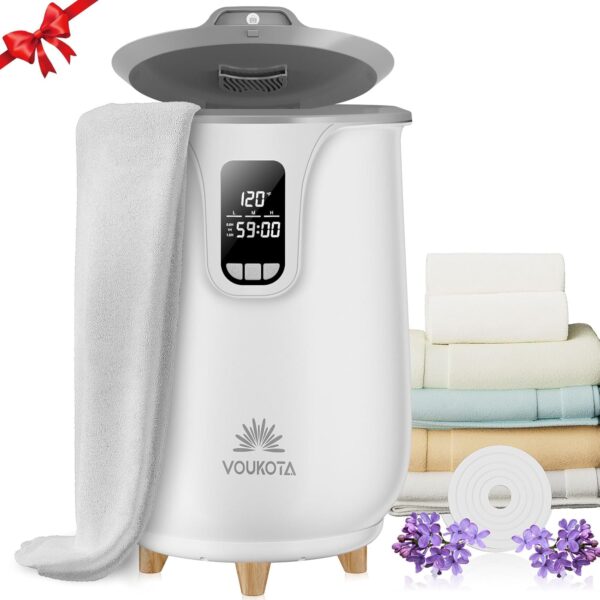 Calentador de toallas grande de 20 l para baño, calentador de mantas con pantalla LED, temporizador de calentamiento de 30/60/90 y retardo de 0,5 a 24 h ajustable, ideal para toallas de gran tamaño, regalo ideal para la familia.