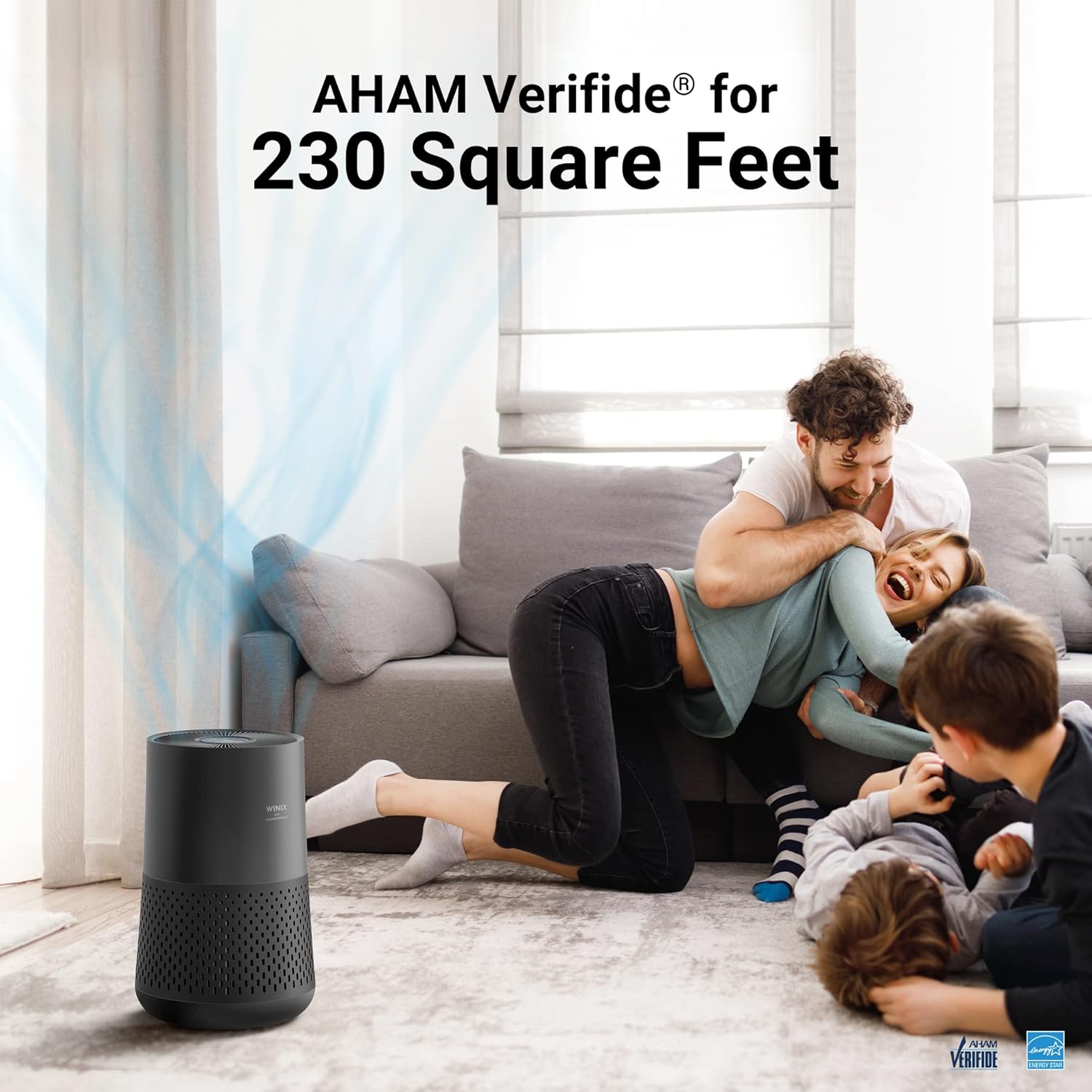 Purificador de aire para recámara de hasta 1110 pies cuadrados en 1 hora con monitor de calidad del aire, HEPA, filtro de carbono y modo automático, captura alergias a mascotas, humo - Image 4