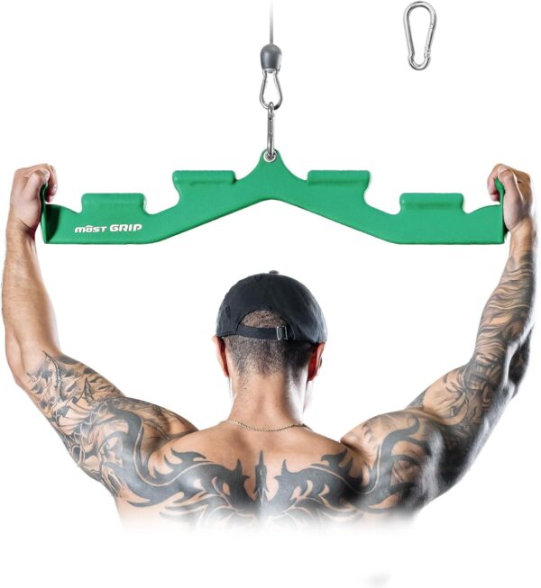 Barra desplegable con 6 asas ergonómicas, accesorios de agarre neutro para entrenamiento de espalda