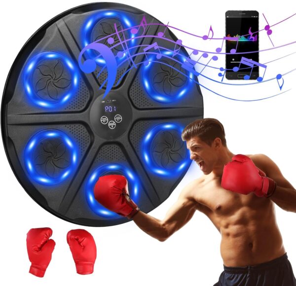 Maquina de boxeo para Montaje en Pared para Ejercicios domésticos descompresión, Equipo de Entrenamiento de Boxeo con Guantes de Boxeo para niños, Adultos.