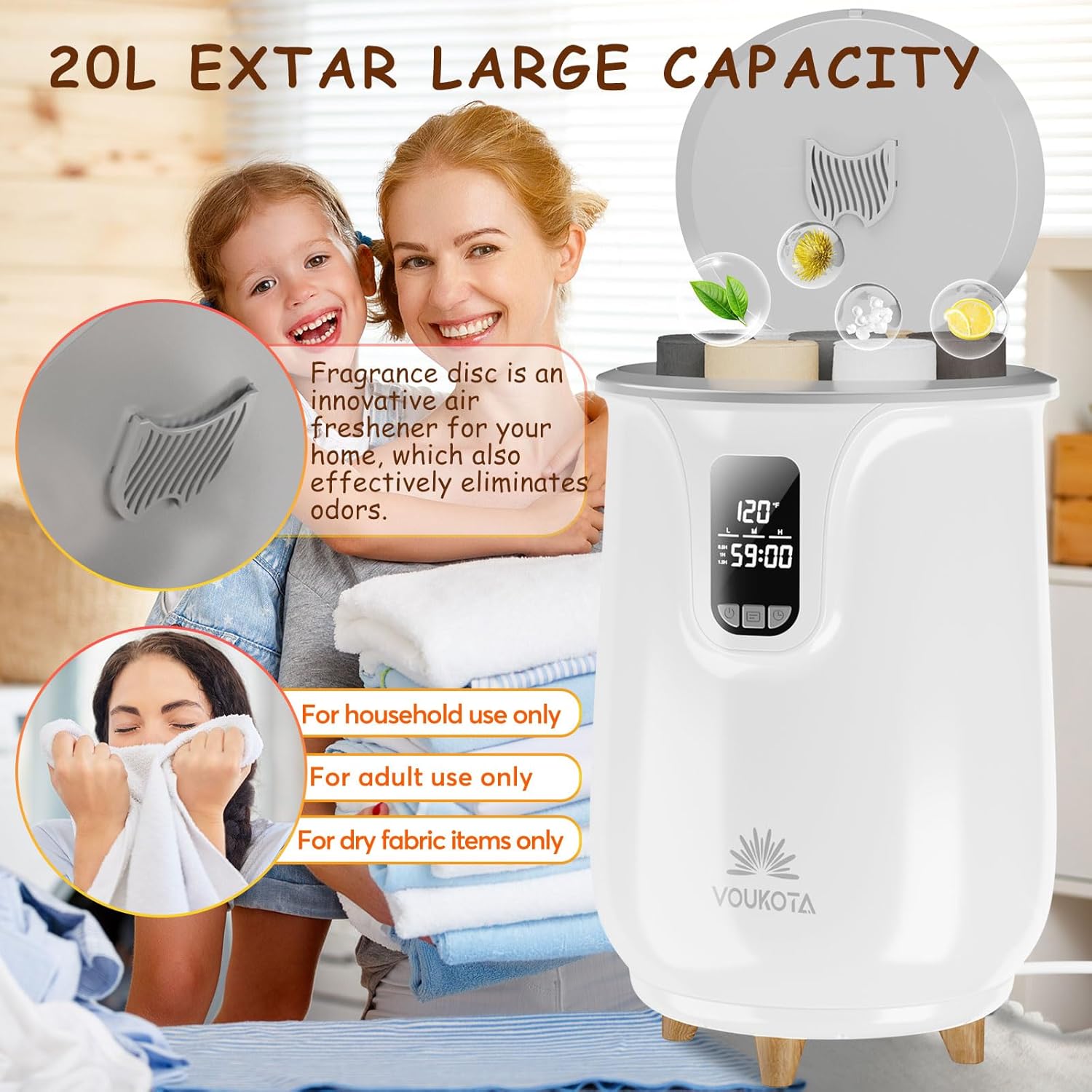 Voukota-Calentador De Toallas Grandes De 20 Litros Para Baño - Image 2