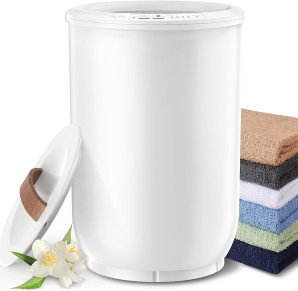 Calentador de toallas grande para baño, calentador de toallas, mango de madera, apagado automático, se adapta a dos toallas de gran tamaño de 40 x 70 pulgadas, albornoces, mantas, el mejor