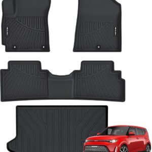 NIKALAIKA - Tapetes de piso y forro de carga para 2020, 2021, 2022, 2023, 2024, Kia Soul para todo tipo de clima, juego completo de revestimientos de goma TPE, accesorios para alfombrillas Marca: NIKALAIKA.