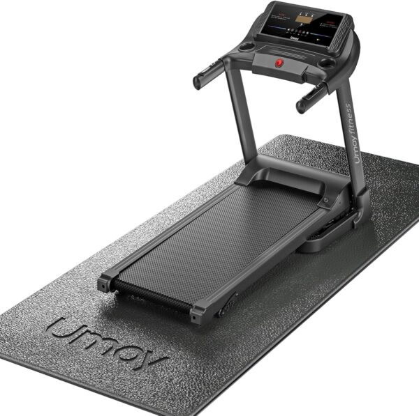 Tapete para equipo de ejercicio grueso de 0.2 pulgadas, para gimnasio, para usar en casa, para usar como cinta de correr o remero, tamaño mediano