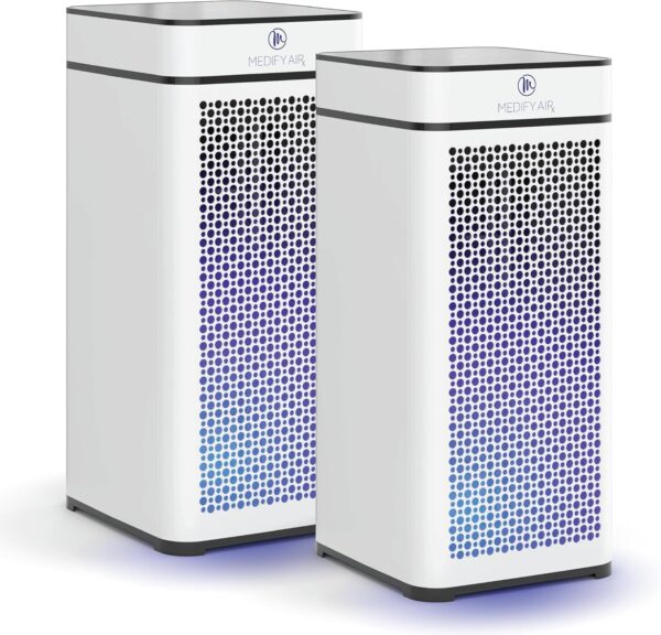Purificador de aire de luz UV con filtro HEPA H14 verdadero, cobertura de 1.793 pies cuadrados en 1 hora