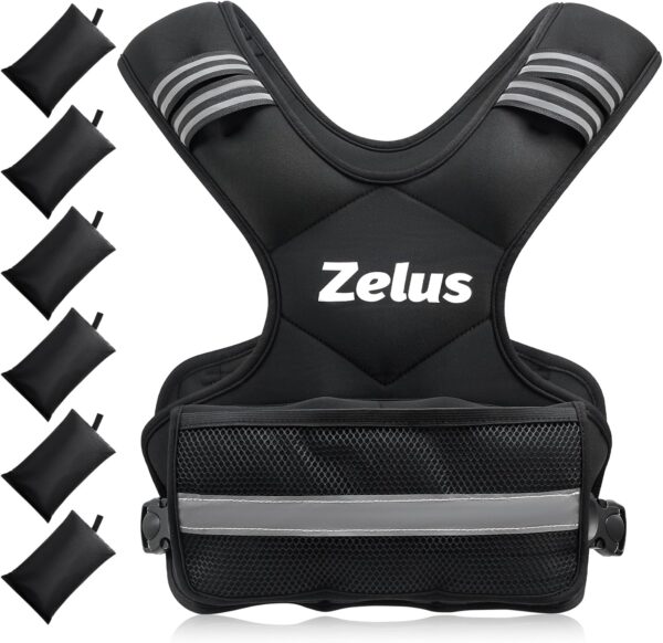 Chaleco Lastrado para Hombres y Mujeres | Weighted Vest de 5-9 KG con 6 Pesas Lronsand para Entrenamientos en Casa | Chaleco de Peso Corporal Ajustable