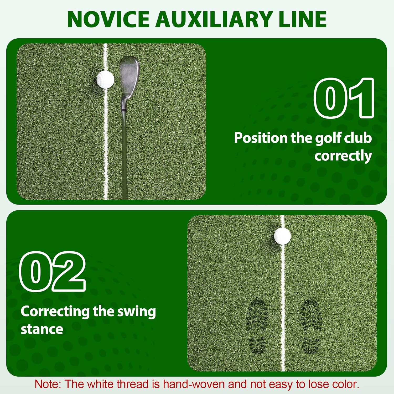 Tapete de golf para interior, tapete verde de césped de golf mejorado 2024, tapete de golf de 50 mm de grosor, tapete de entrenamiento profesional para simulador de golf. - Image 3