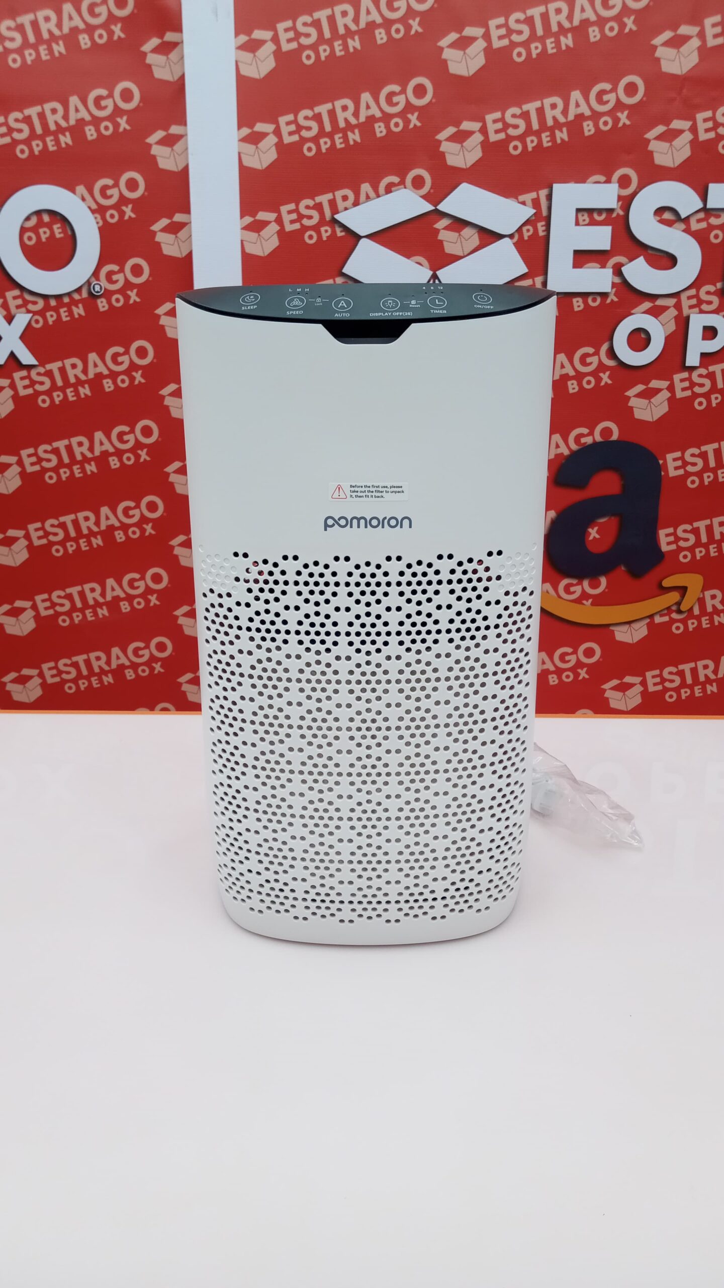 Purificadores de aire POMORON para habitaciones grandes domésticas de hasta 1500 pies² con sensor de calidad del aire y modo automático, UV, Effi Alto rendimiento: para habitaciones grandes de hasta 1500 pies ²: el purificador de aire Pomoron modelo MJ003HD de alto rendimiento para el hogar está diseñado con una entrada de aire lateral doble y un conducto de aire de gran tamaño, - Image 2