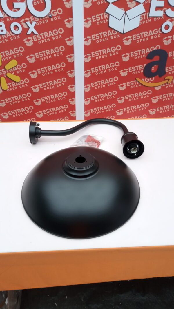 Luz de granero grande de 21 pulgadas para exteriores con luz de cuello de cisne de brazo extendido, resistente al agua y al óxido para granja, cochera, porche - Image 2