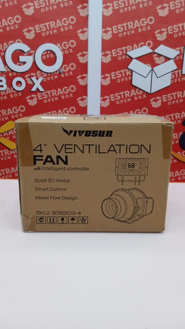 Ventilador de conducto en línea AeroZesh T4 de 4 pulgadas con driver WiFi Growhub E42A - Image 3