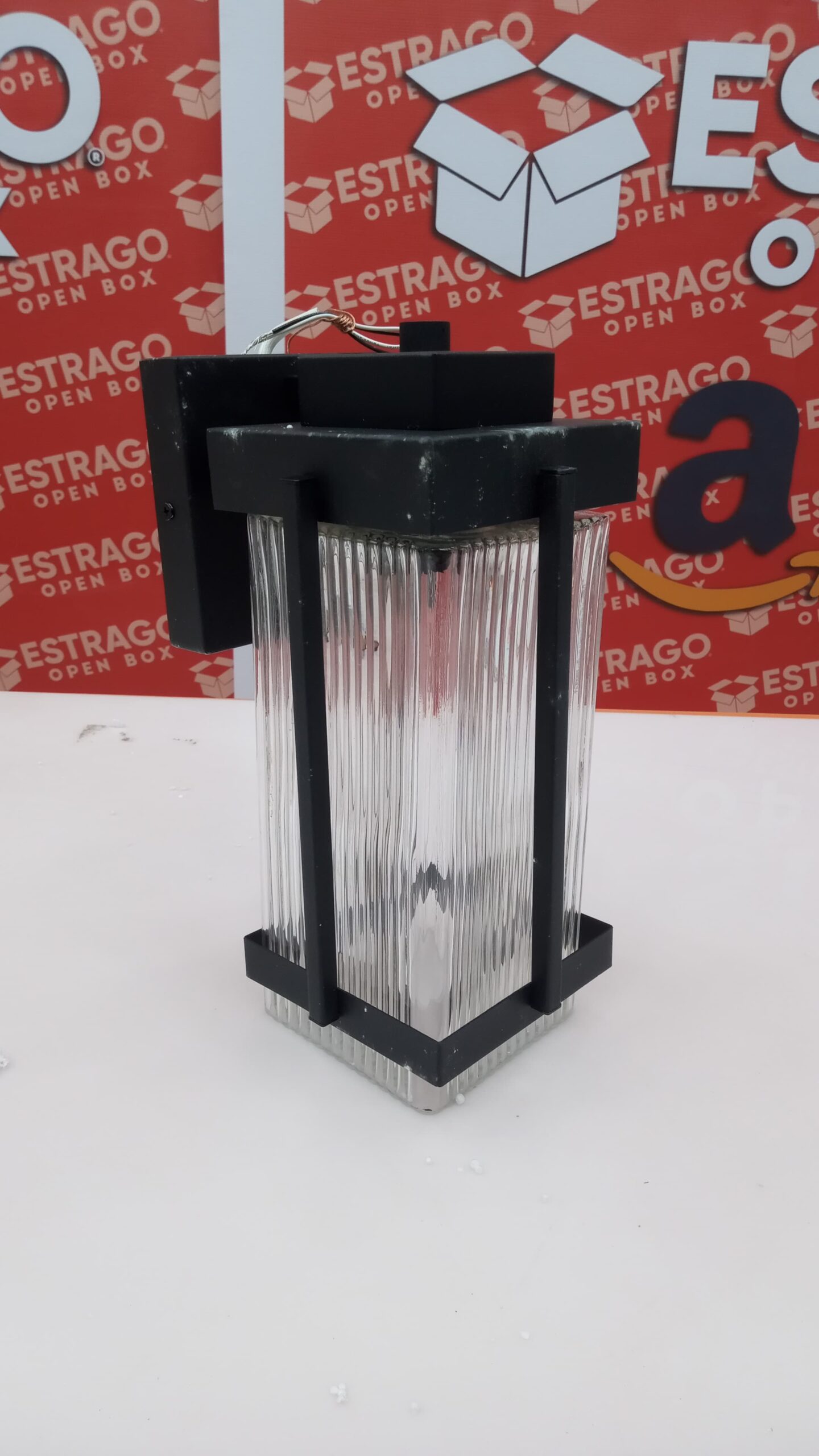 classy leaves. Luces negras para porche de pared al aire libre, moderna lámpara rectangular de pared al aire libre con vidrio transparente, aplique exterior impermeable para exteriores, luces de garaje para casa, puerta delantera, patio. - Image 2