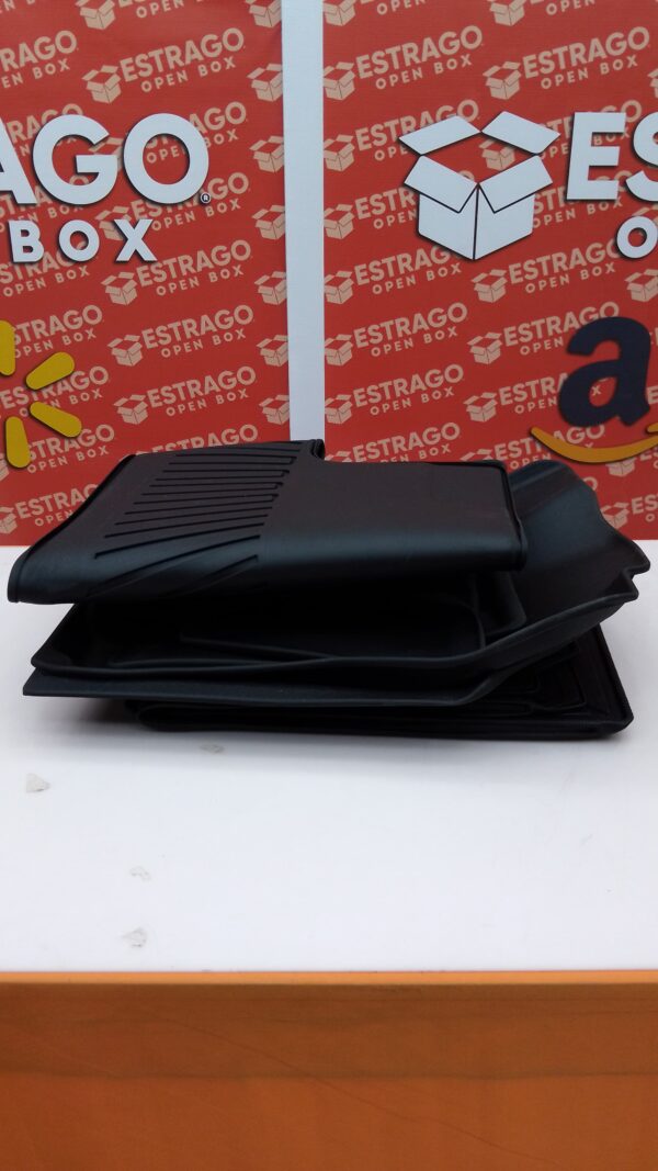 Tapetes de piso para Dodge Durango 2016-2024 para 6 pasajeros asiento de cubeta de segunda fila, para todo tipo de clima, para Dodge Durango y forro de carga, accesorios plegables, color negro. - Image 2