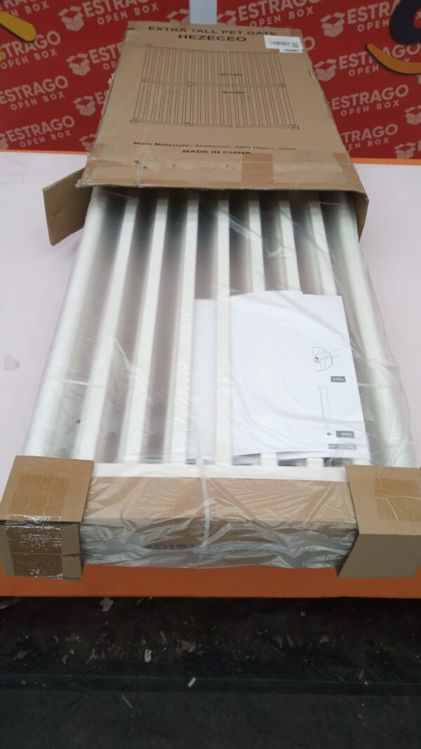 Lumizone Puerta extra alta para gatos de 55.12 pulgadas, montada a alta presión, extra ancha 2025 (17 tamaños), espacio de 1.37 pulgadas, sin taladrar, cierre automático, operación con una sola mano. - Image 2