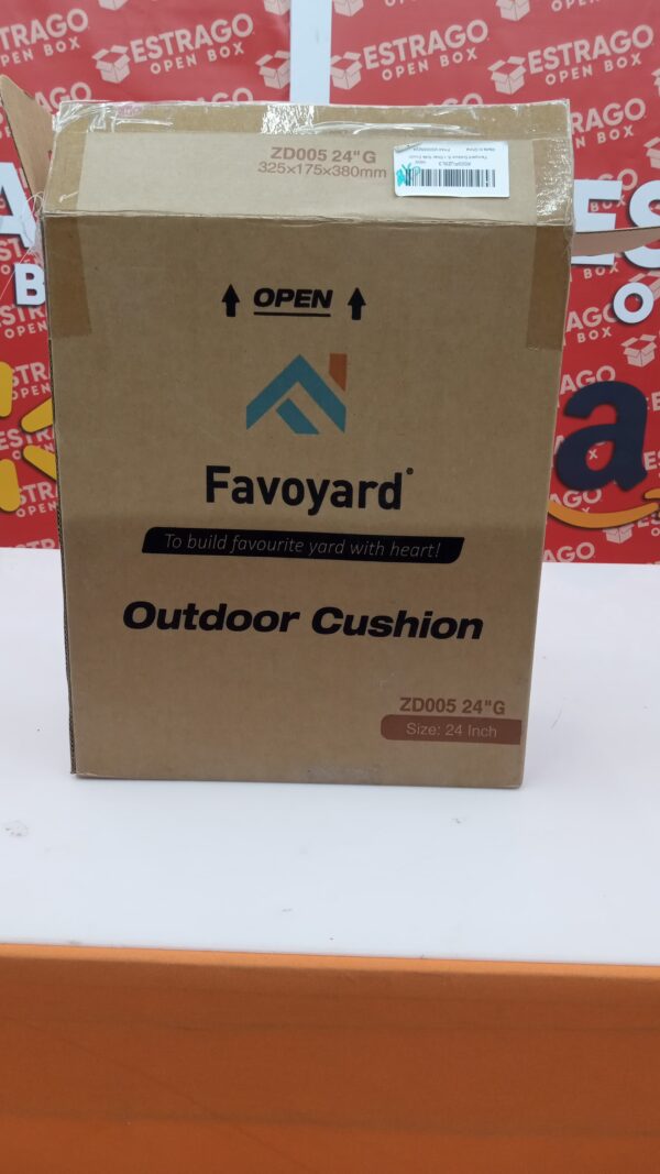 Favoyard Cojines para sillas de patio de 19 x 19 x 3 pulgadas, impermeables, para muebles de patio, resistentes al color, 3 años, para jardín, sofá, silla, con asa y correas ajustables. - Image 2