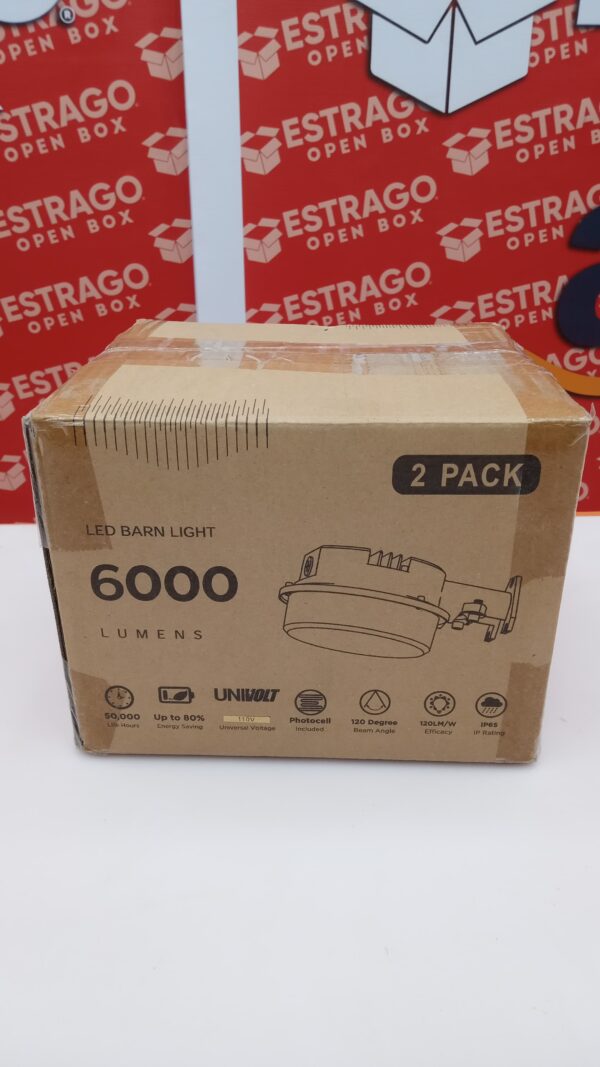 Luz LED de granero de 50 W, del anochecer al amanecer, iluminación de patio al aire libre con fotocélula 5000 K, luz diurna impermeable, lista ETL y DLC, paquete de 2. - Image 3