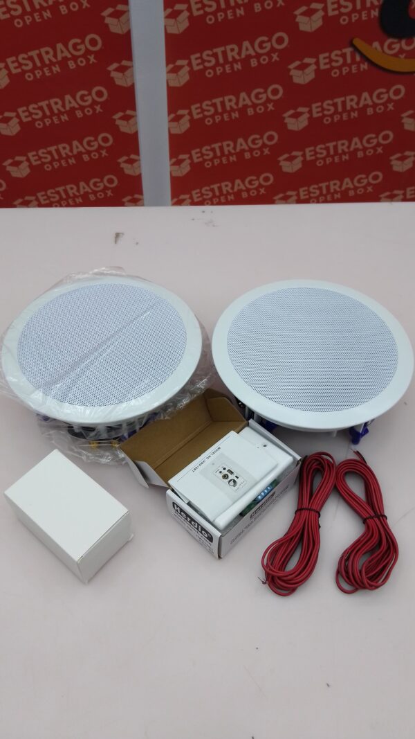 Paquete de Audio hogar, con Control de Montaje en Pared, Sistema Receptor de Amplificador con 300 W en Pared, Techo, bocinas pasivas, perfectos para Cine en casa, Oficina, baño, Cocina. - Image 3
