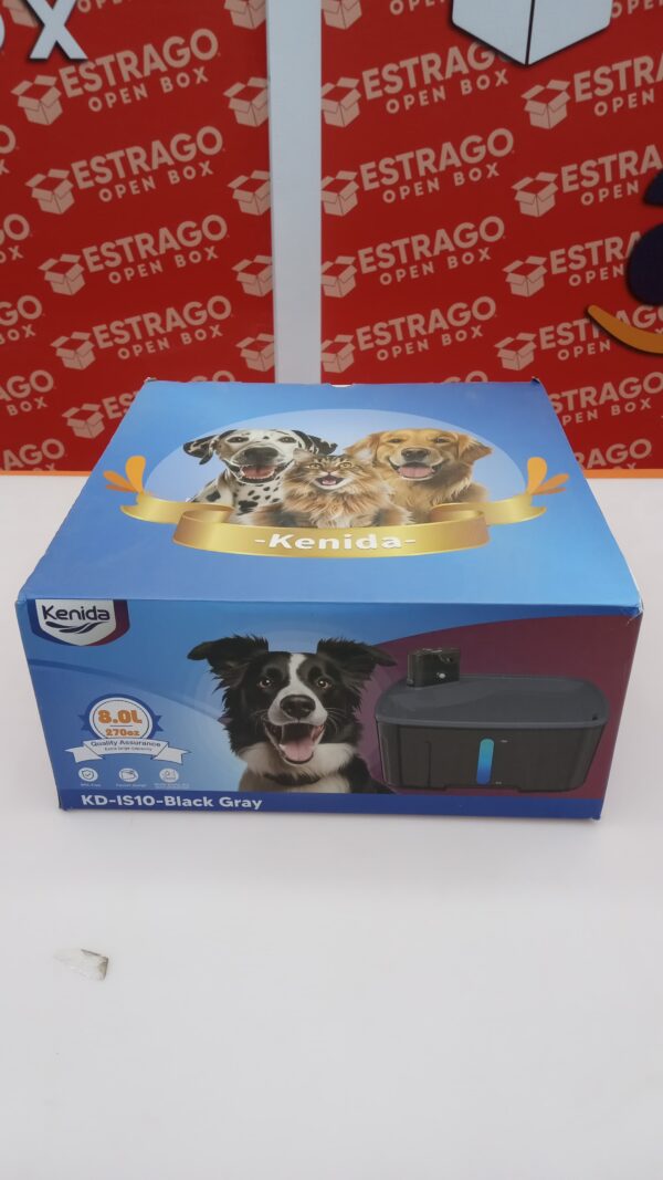 Fuente de agua inalámbrica para perros, fuente de agua grande de 2.1 galón/8 litros, funciona con pilas, fuente de agua para perros con sensor, bomba inteligente inalámbrica, temporizador. - Image 2