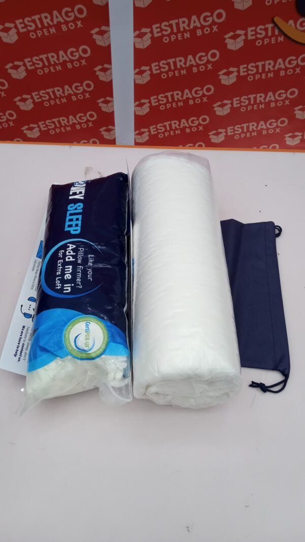 Sidney Sleep Almohada para dormir de lado o bocarriba, comodidad para cuello y hombros, ajustable y personalizable (más o menos espuma viscoelástica triturada), Queen, incluye espuma adicional. - Image 2
