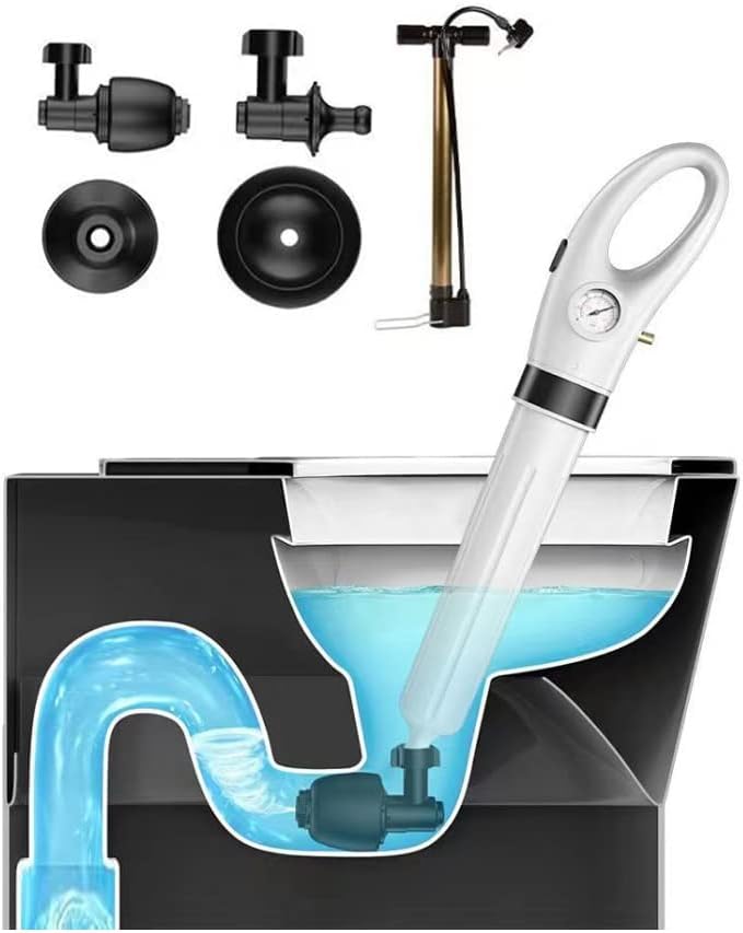 DOUYUANSHI. Émbolo de Fregadero, émbolo de Inodoro, Bomba Potente de Alta presión, desbloqueador de Drenaje múltiple for lavabos de baño, Cocina, con barómetro en Tiempo Real. - Image 4