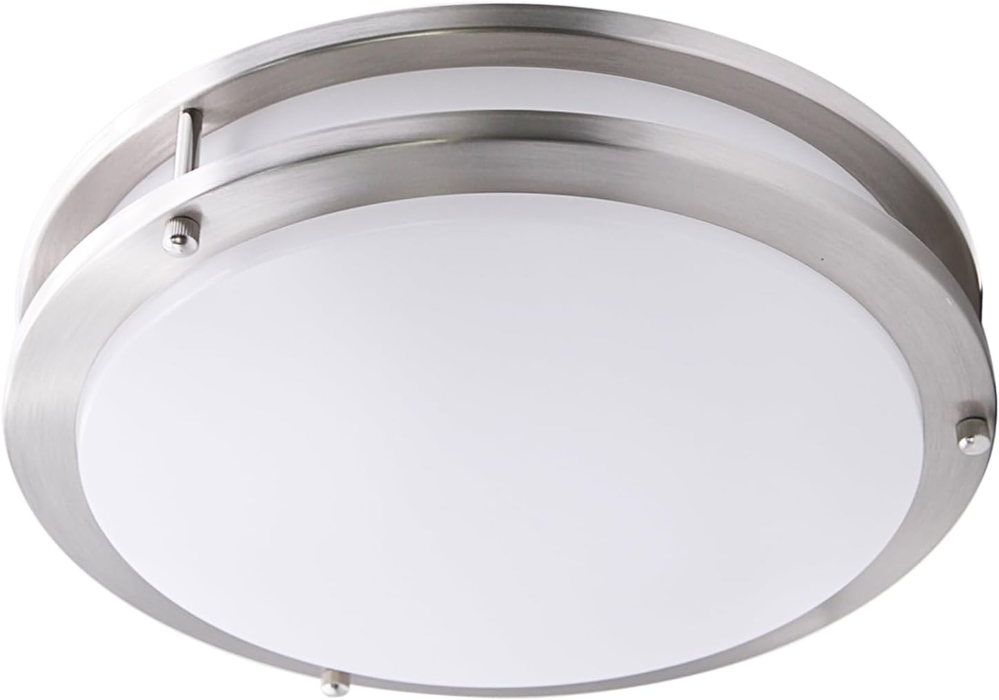 MingBright. Lámpara de techo LED regulable de 12 pulgadas, con certificación cETL, 20 W, 1400 lm, lámpara de techo blanca cálida de 3000 K, níquel cepillado