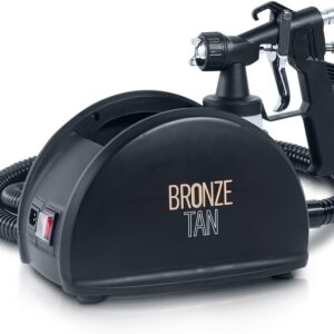 Máquina de bronceado profesional de bronce para aerógrafo HVLP móvil + folleto de entrenamiento de pistola de bronceado para profesionales de aerógrafos de bronceado en spray.