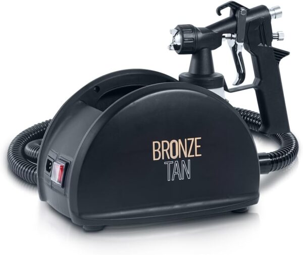 Máquina de bronceado profesional de bronce para aerógrafo HVLP móvil + folleto de entrenamiento de pistola de bronceado para profesionales de aerógrafos de bronceado en spray.