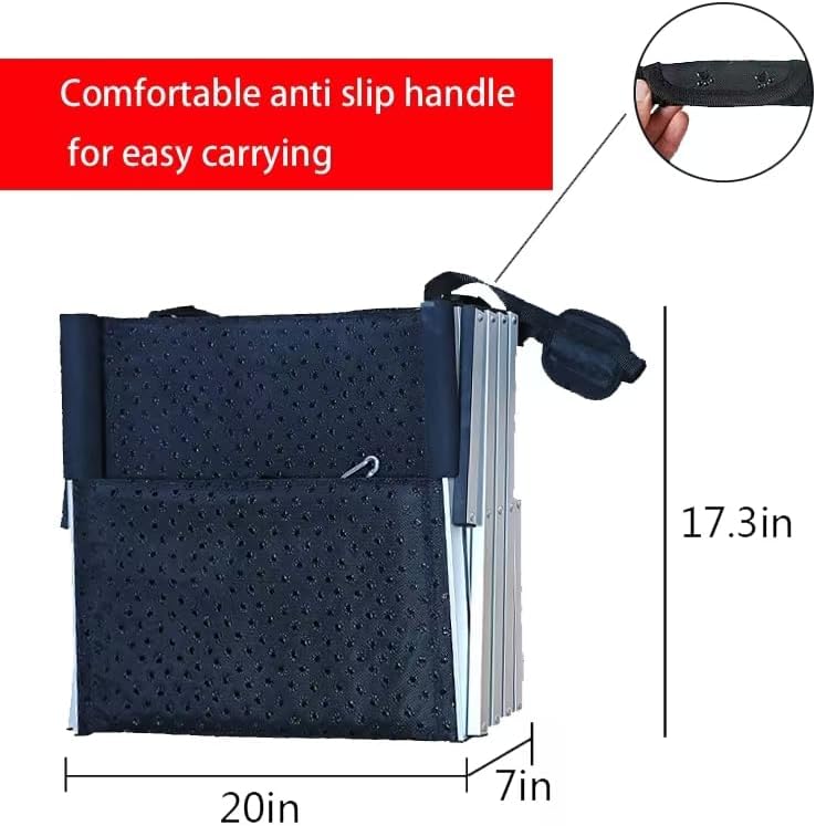 Generic. Rampa para perros para automóvil, escaleras extra anchas para perros grandes, peldaños de aluminio portátiles y plegables, peldaños seguros para mascotas con superficie antideslizante, rampas ligeras. - Image 3