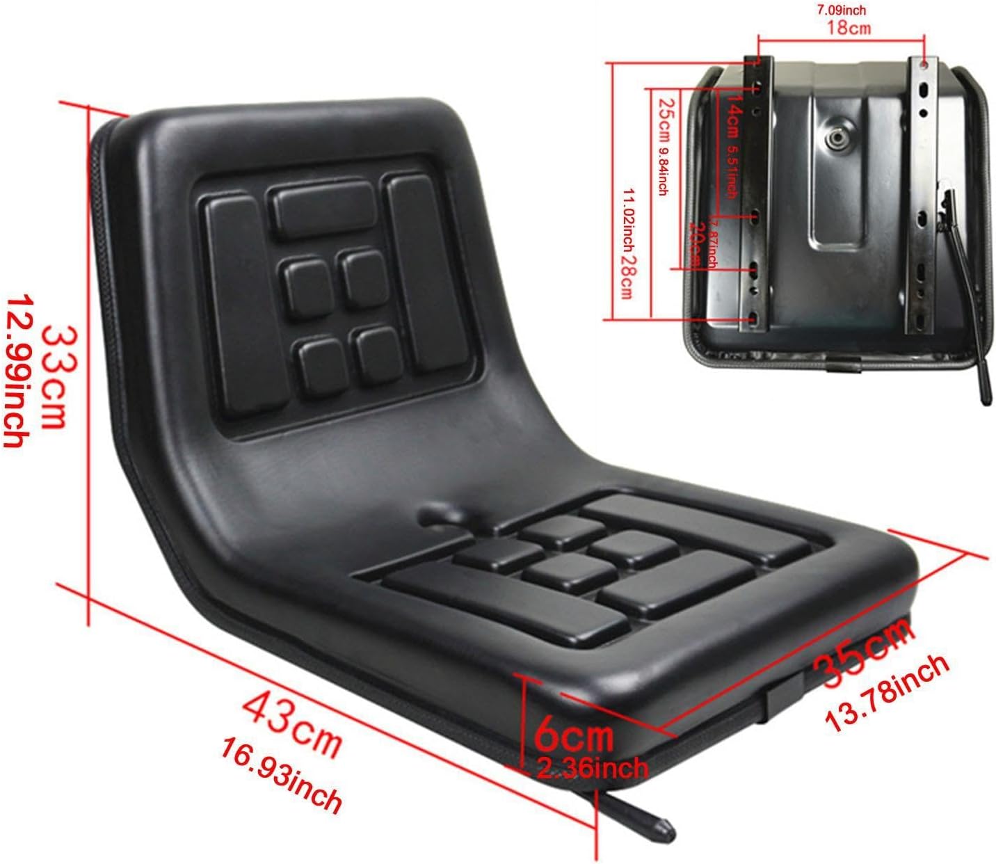 Other. Actualización de Silla de Tractor Universal con Placas a Prueba de óxido, Conexión de Metal Transpirable para Carretillas Elevadoras, Asientos de Excavadoras, Cosechadoras. - Image 4