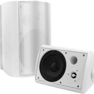 STUDIOFINIX. Bocinas para Exterior,6.5 Pulgadas 400W Altavoces para Exteriores, Resistente al Agua, Adecuado para el hogar, Patio, Terraza,Patio Trasero,Durabilidad en Todo Tipo de Clima (Blanco).
