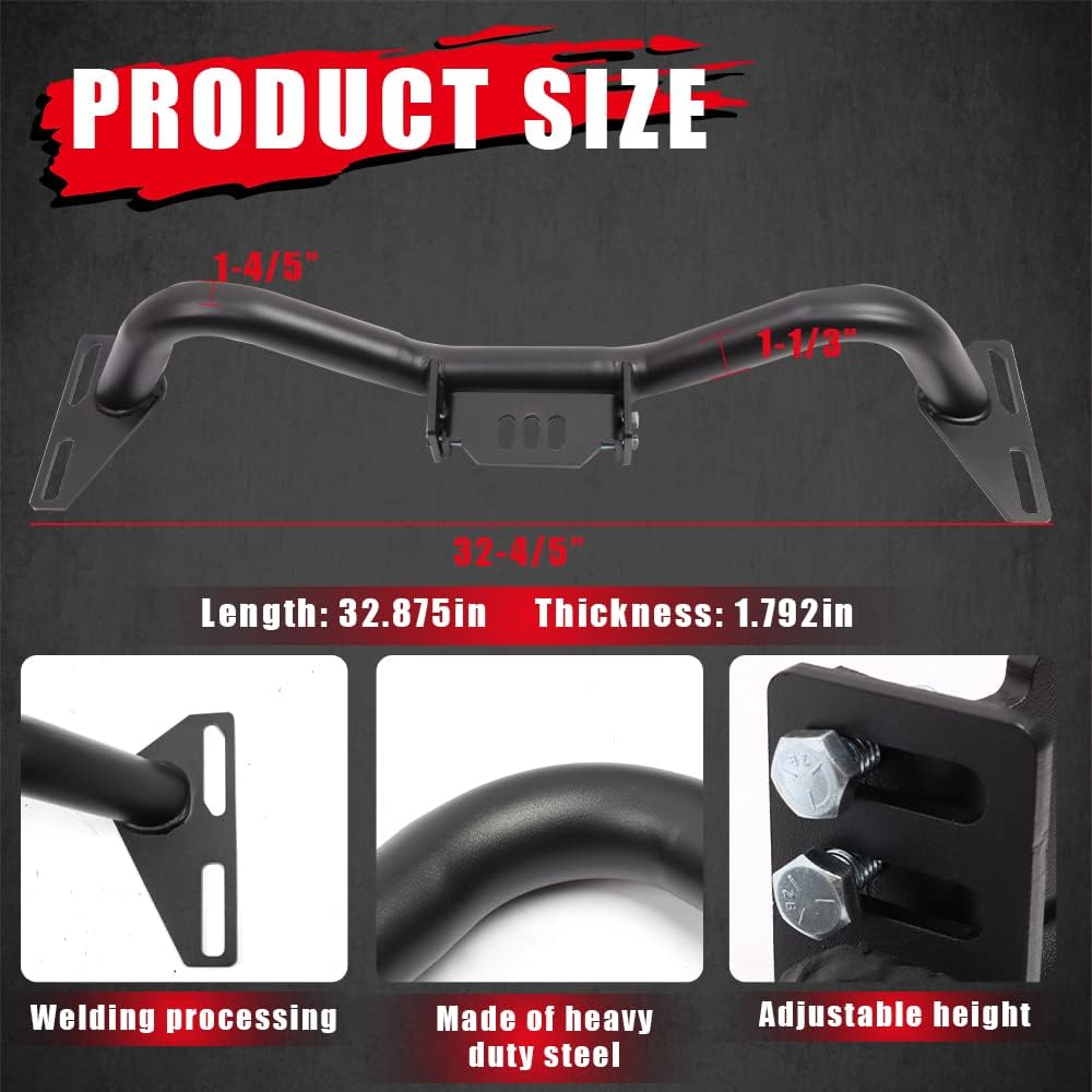 ELITEWILL - Travesaño de transmisión ajustable con revestimiento en polvo negro para 1963-1987 C10 / C20 / Blazer / Suburban ajustable con pestaña central compatible con todas las transmisiones. - Image 3