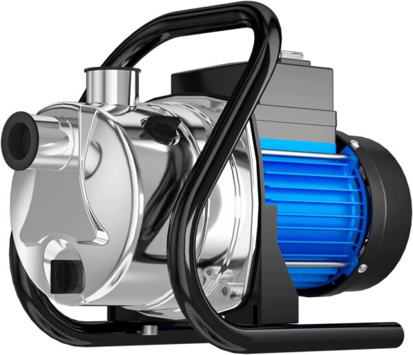 Bomba de transferencia de agua 110 V Bomba de pozo poco profundo 1.2HP 1500 GPH Bombas eléctricas portátiles de presión de jardín para drenaje de piscina, riego de granja.