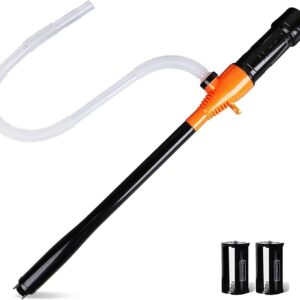 JMCUHYD. Bomba de sifón eléctrica funciona con pilas para transferencia de gas y diesel, extractor de aceite de flujo de 3.5 GPM - Bomba de transferencia de gasolina.