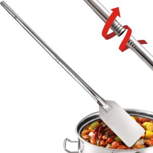 ARC, WS121. - Paleta de mezcla de acero inoxidable de 48 pulgadas con mango extraíble, pala agitadora larga, uso para cocinar por lotes grandes, hervir cangrejos y cerveza.