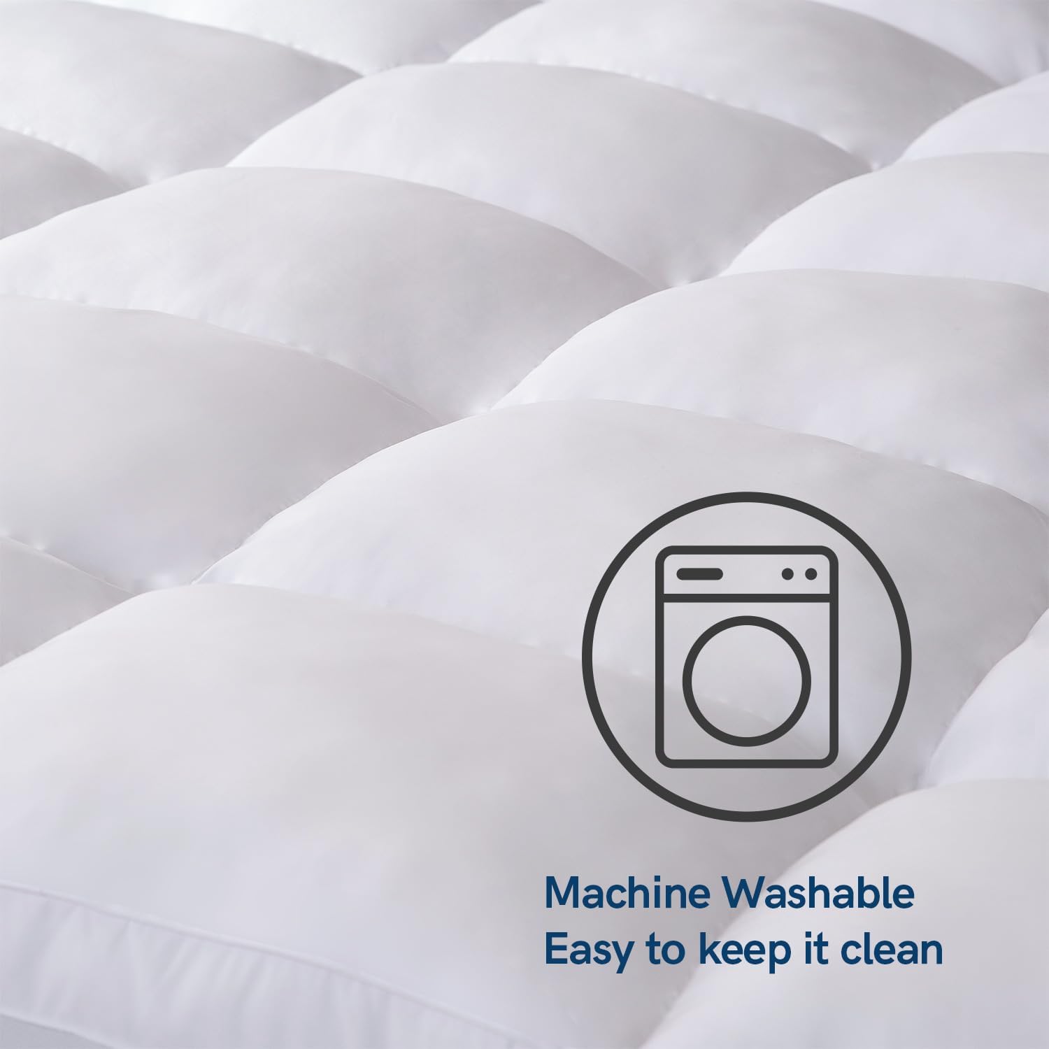 ELEMUSE. - Cubrecolchón refrescante Queen, para dolor de espalda, extragrueso, suave con cubierta de almohada de felpa y esquinas elásticas profundas, sobrellenado de relleno alternativo. - Image 5