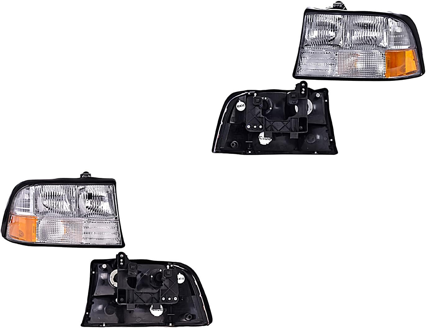 Par de Faros DEPO Compatible con Gmc Sonoma 1998-2004.