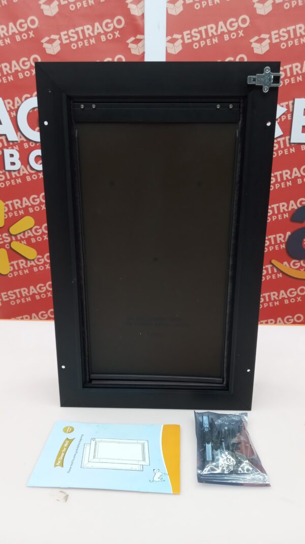 Puerta de aluminio para perro para puerta exterior, puerta grande para perros, puerta resistente para mascotas, doble solapa magnética, aislamiento térmico, eficiencia energética, panel de bloqueo. - Image 2