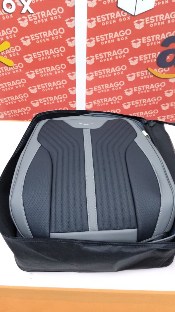 Juego Completo de Funda de Asiento de Coche de Piel de Lujo para 5 Asientos, Fundas de Asiento Gris, Cobertura Completa, Compatible con airbag, Adecuado para Todas Las Estaciones. - Image 2