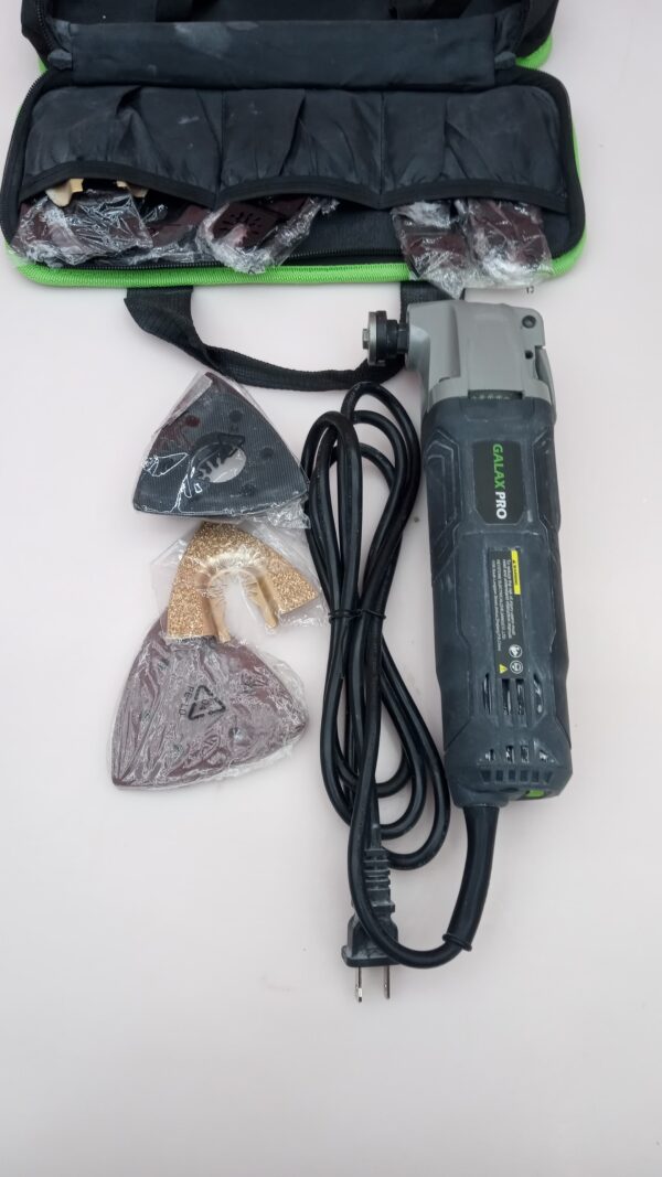 GALAX PRO 3.5A 6 velocidades variables oscilantes multiherramienta con cambio rápido de sistema de abrazadera y 30 accesorios, ángulo oscilante: 4° para cortar, lijar, moler. - Image 2