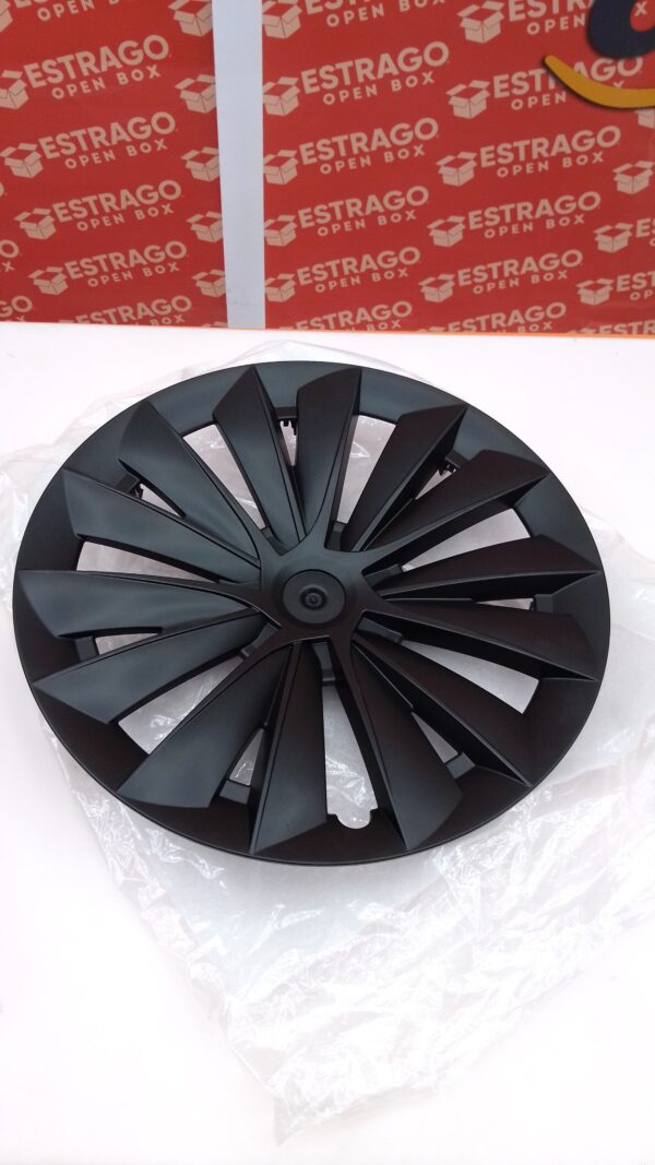 Tapacubos Modelo Y de 19 Pulgadas, Tapas de Rueda de Repuesto, Color Negro Mate, Compatible con Accesorios Tesla Model Y 2021-2024 (Paquete de 4 Unidades). - Image 2