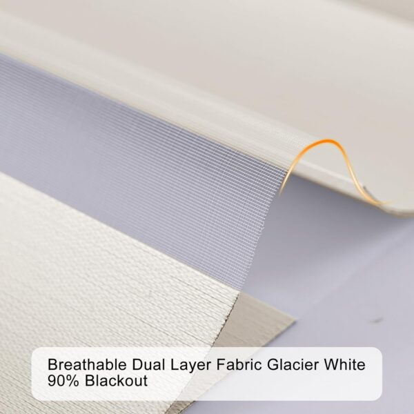 Persilux.  Persianas de cebra sin cable para ventanas (30 pulgadas de ancho x 72 pulgadas de alto, gris) Control de luz de doble capa para día y noche, cortinas transparentes filtrantes de luz para el hogar, fácil de instalar. - Image 3