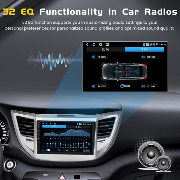 Inefala. 4+64G Inefala para Hyundai Tucson 2015-2018 Android 13 Radio de coche estéreo con unidad principal inalámbrica Carplay Android Auto Head, visualización táctil HD de 9 pulgadas, WiFi GPS BT5.0 FM/RDS. - Image 2