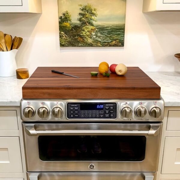 Cubierta de madera para estufa de fideos de 30 x 22 pulgadas, con asas, tablero de madera para estufa de gas y estufa eléctrica, cubierta para fregadero de cocina.